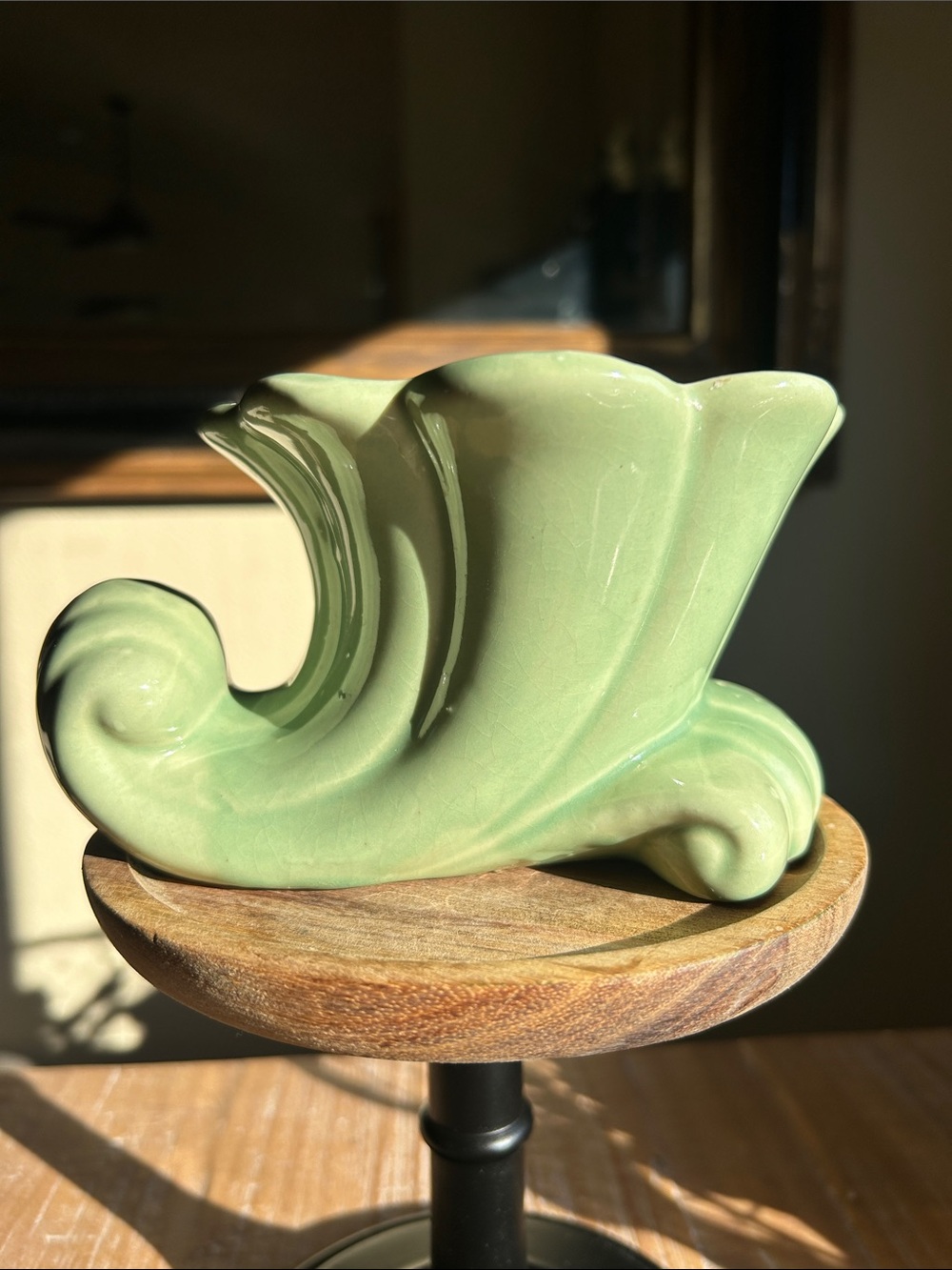 Vintage Cornucopia Planter Mid-20th-Century  "Horn of Plenty" Planter